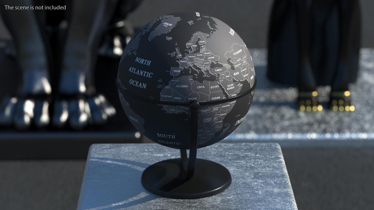 World Globes with Stand Collection 3D model