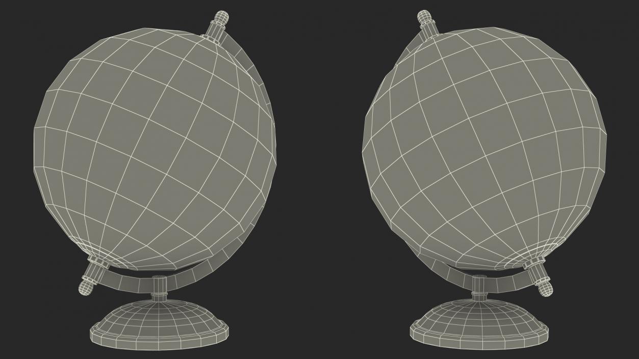 World Globes with Stand Collection 3D model