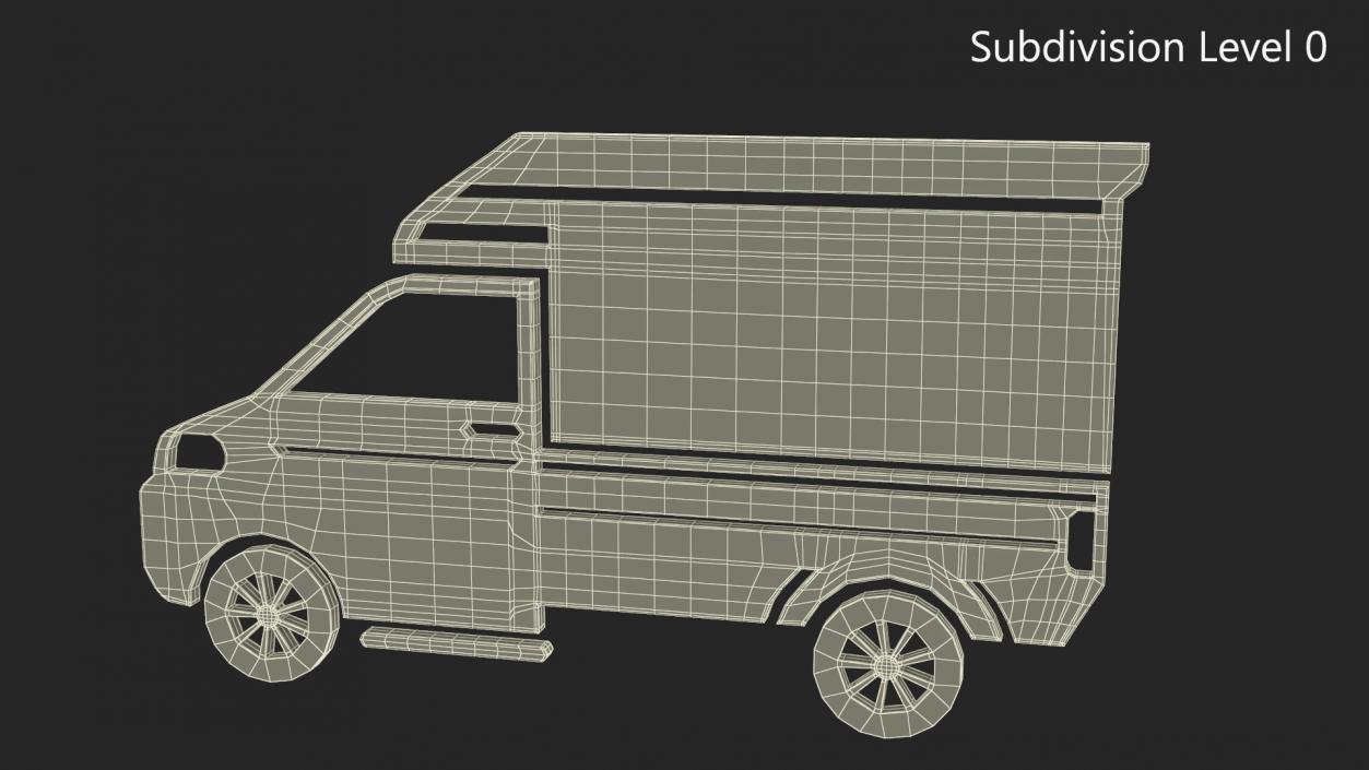 3D Mini Truck Silhouette 2 model