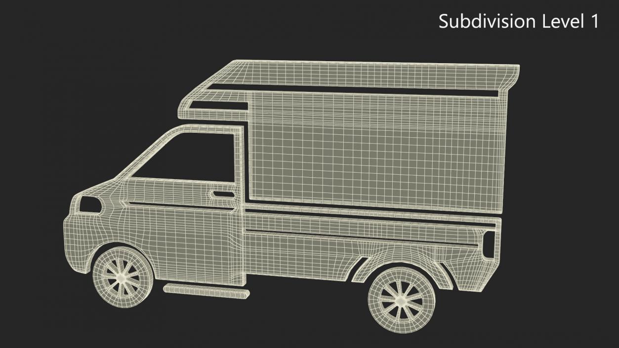 3D Mini Truck Silhouette 2 model