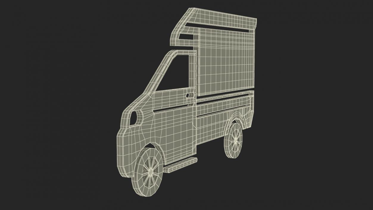 3D Mini Truck Silhouette 2 model