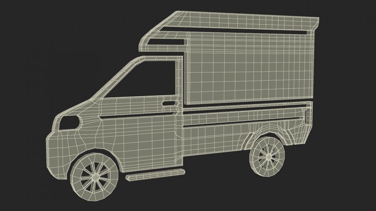 3D Mini Truck Silhouette 2 model