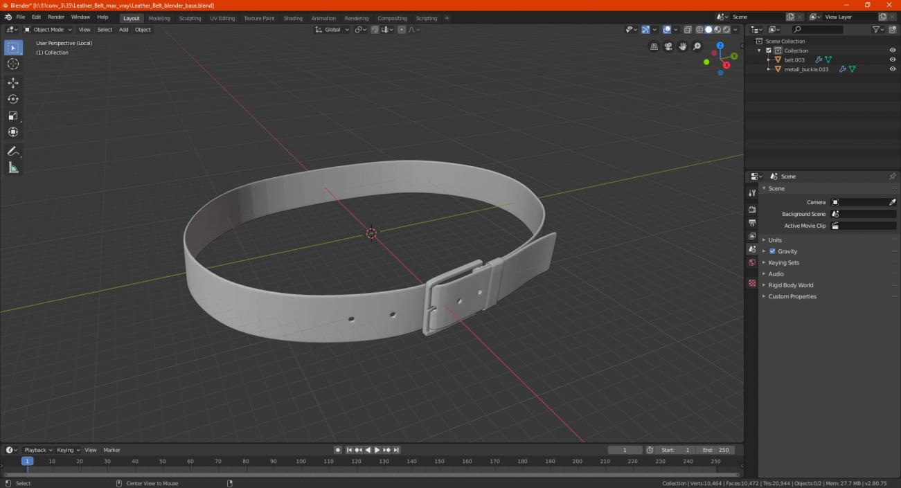 Leather Belt 3D