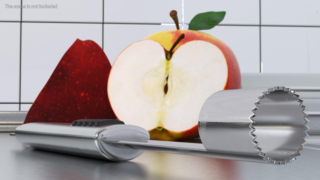 Apple with Stainless Slicers Collection 3D model