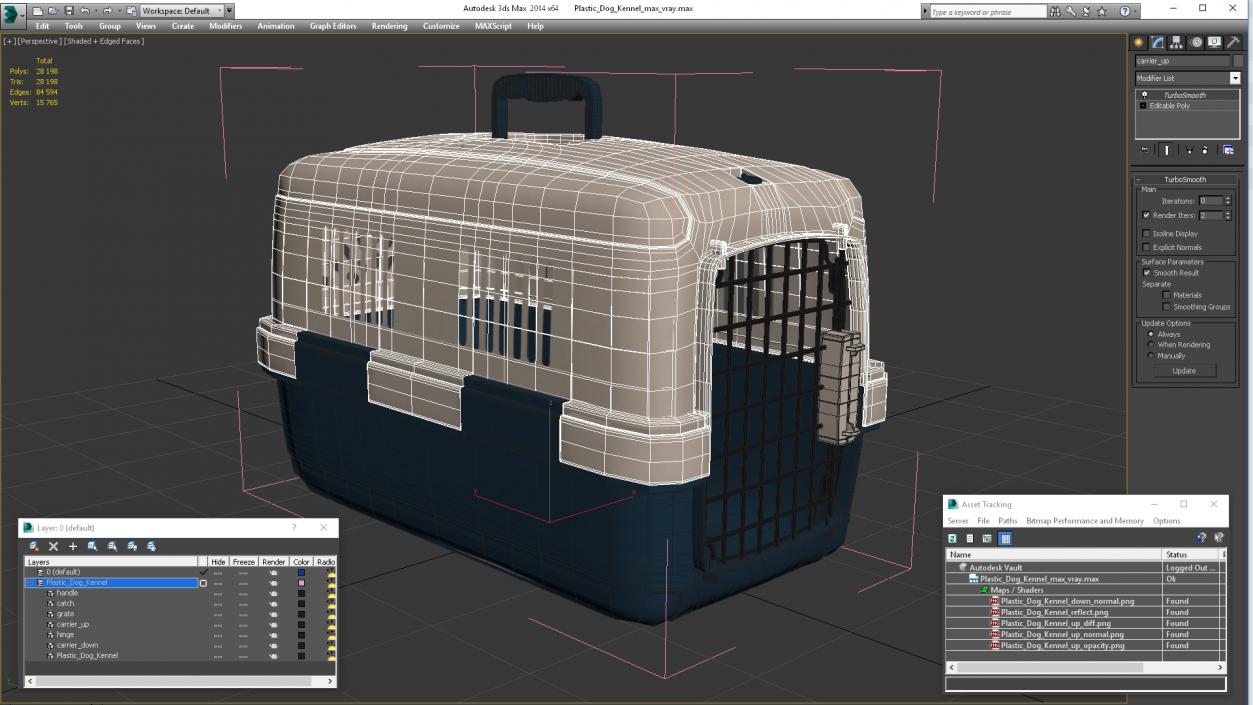 3D Plastic Dog Kennel model