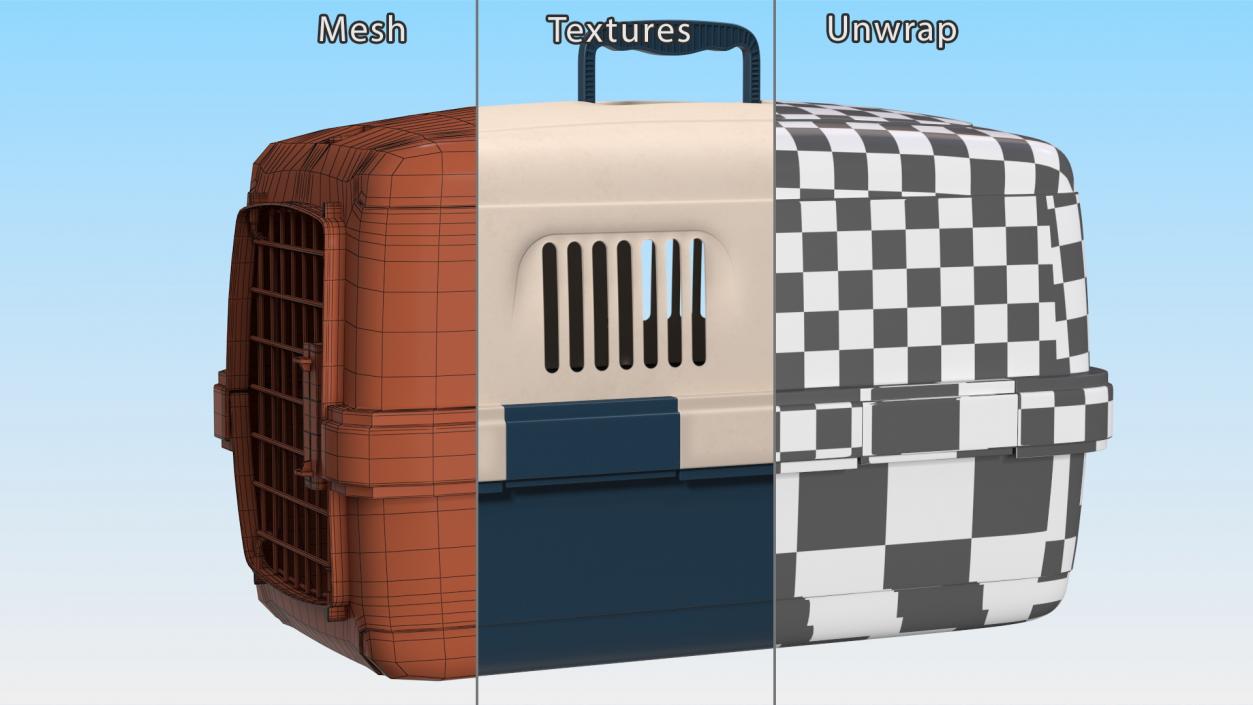 3D Plastic Dog Kennel model