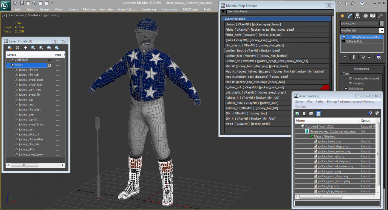 3D model Horse Jockey Costume