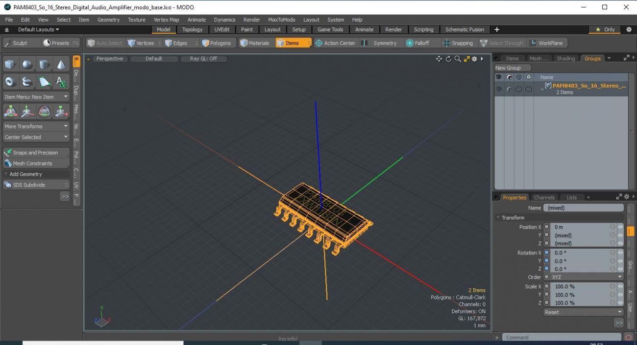 PAM8403 So 16 Stereo Digital Audio Amplifier 3D model