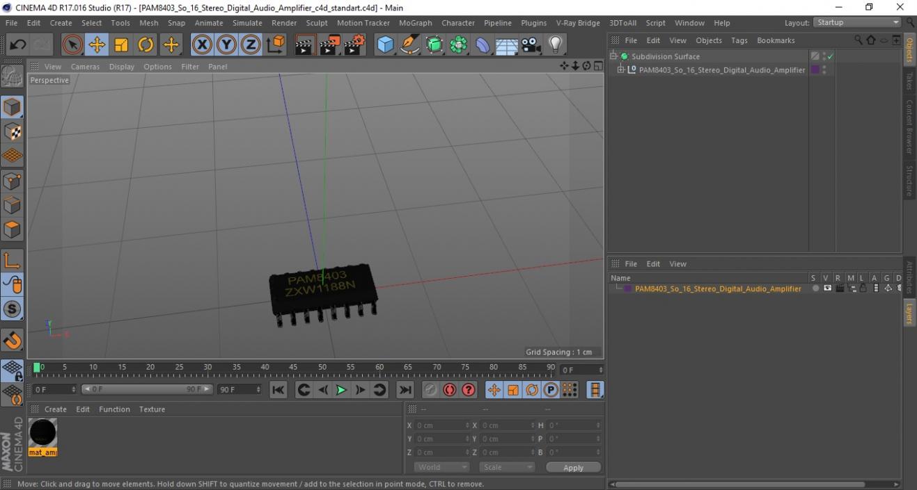 PAM8403 So 16 Stereo Digital Audio Amplifier 3D model