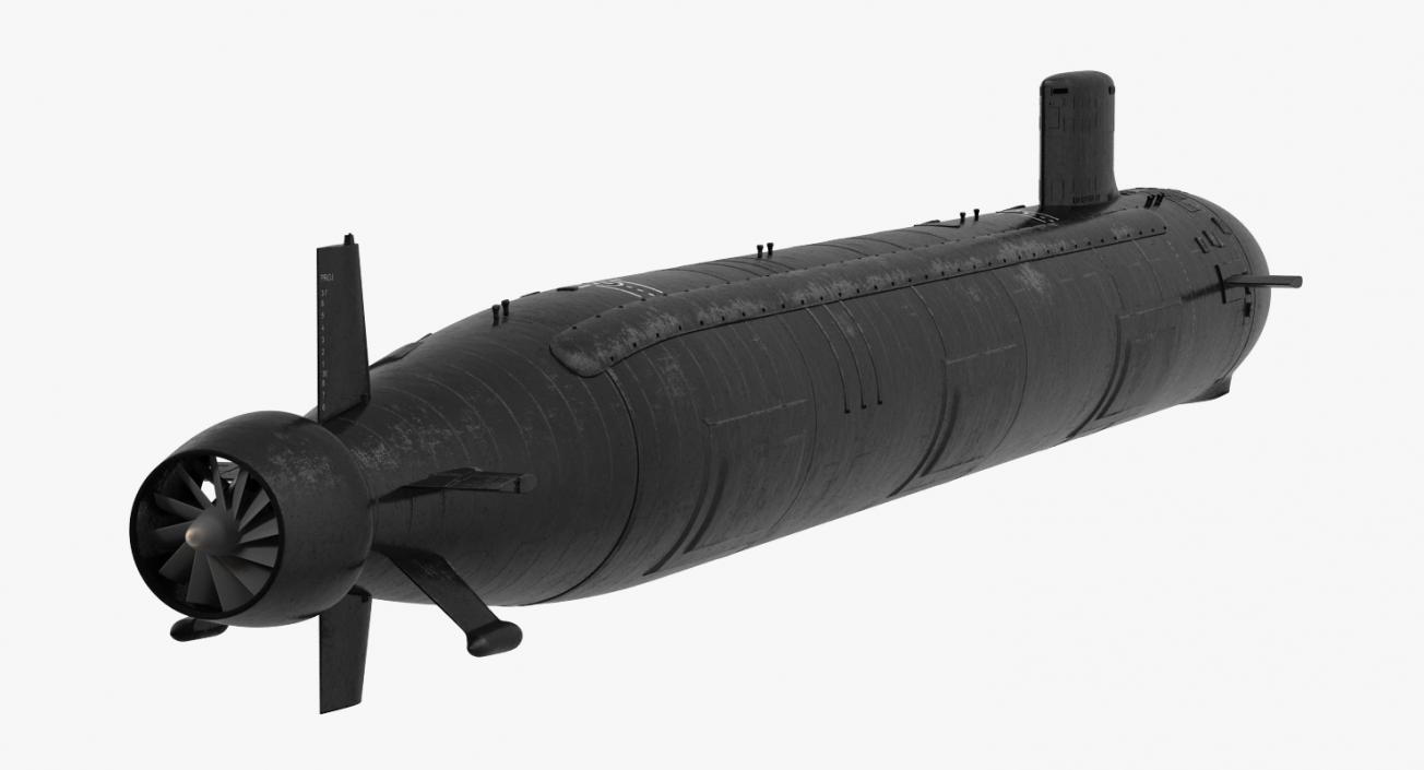 Virginia class Submarine SSN 774 Rigged 3D model