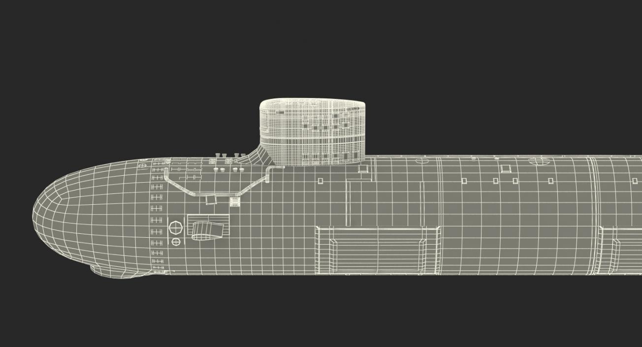 Virginia class Submarine SSN 774 Rigged 3D model