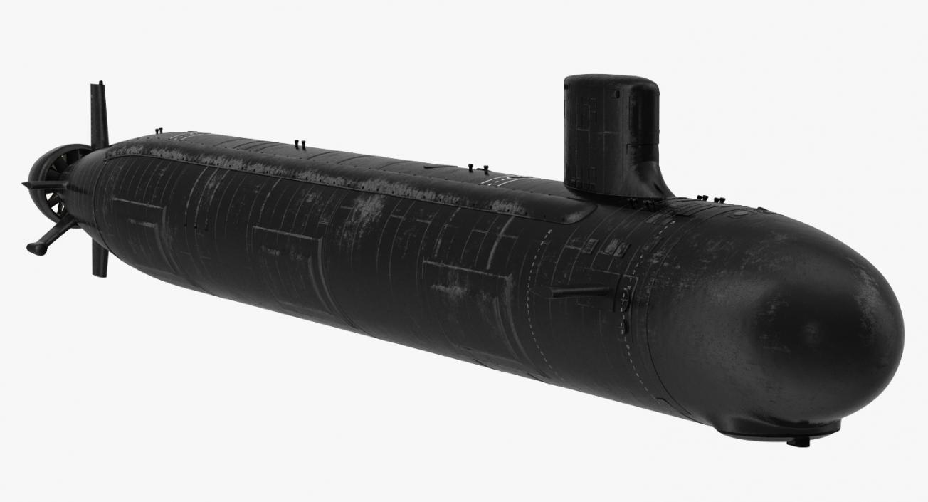 Virginia class Submarine SSN 774 Rigged 3D model