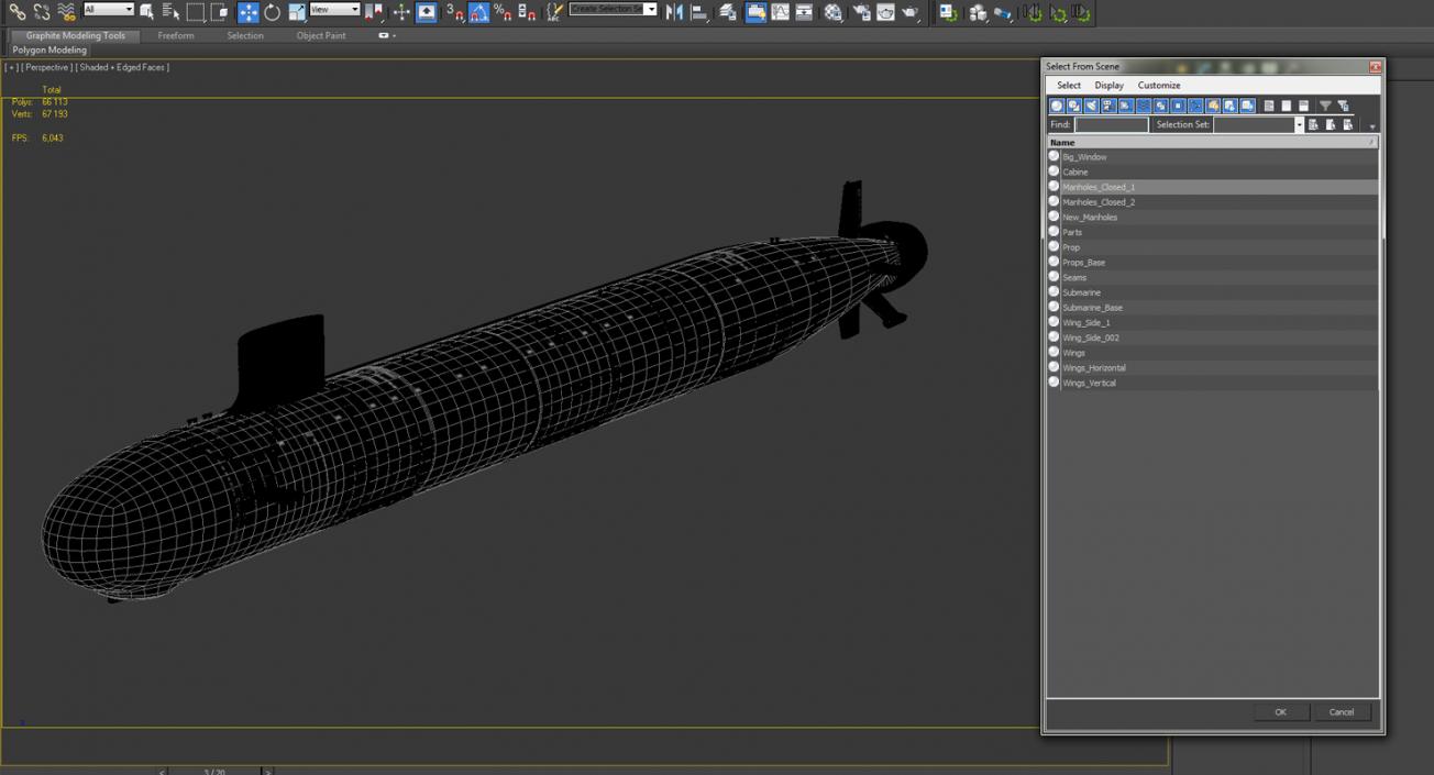 Virginia class Submarine SSN 774 Rigged 3D model