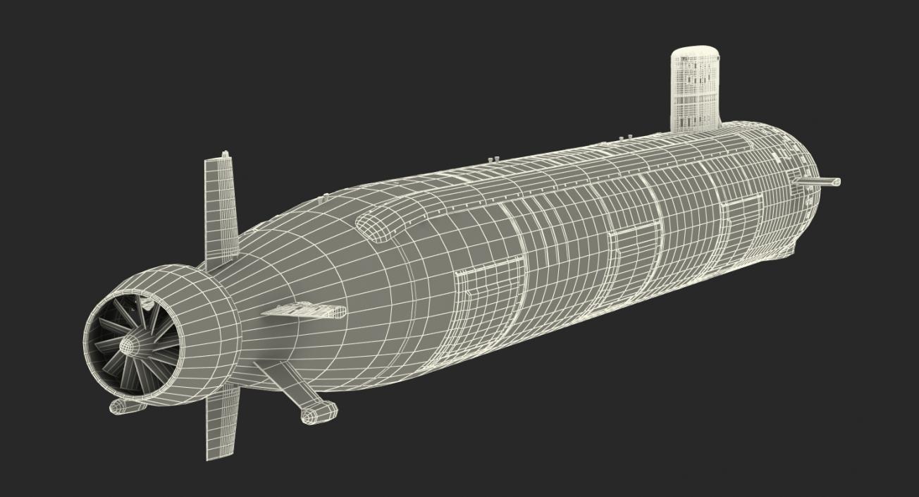 Virginia class Submarine SSN 774 Rigged 3D model