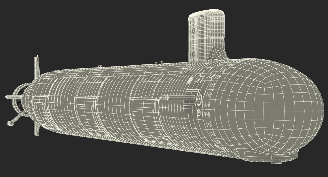 Virginia class Submarine SSN 774 Rigged 3D model