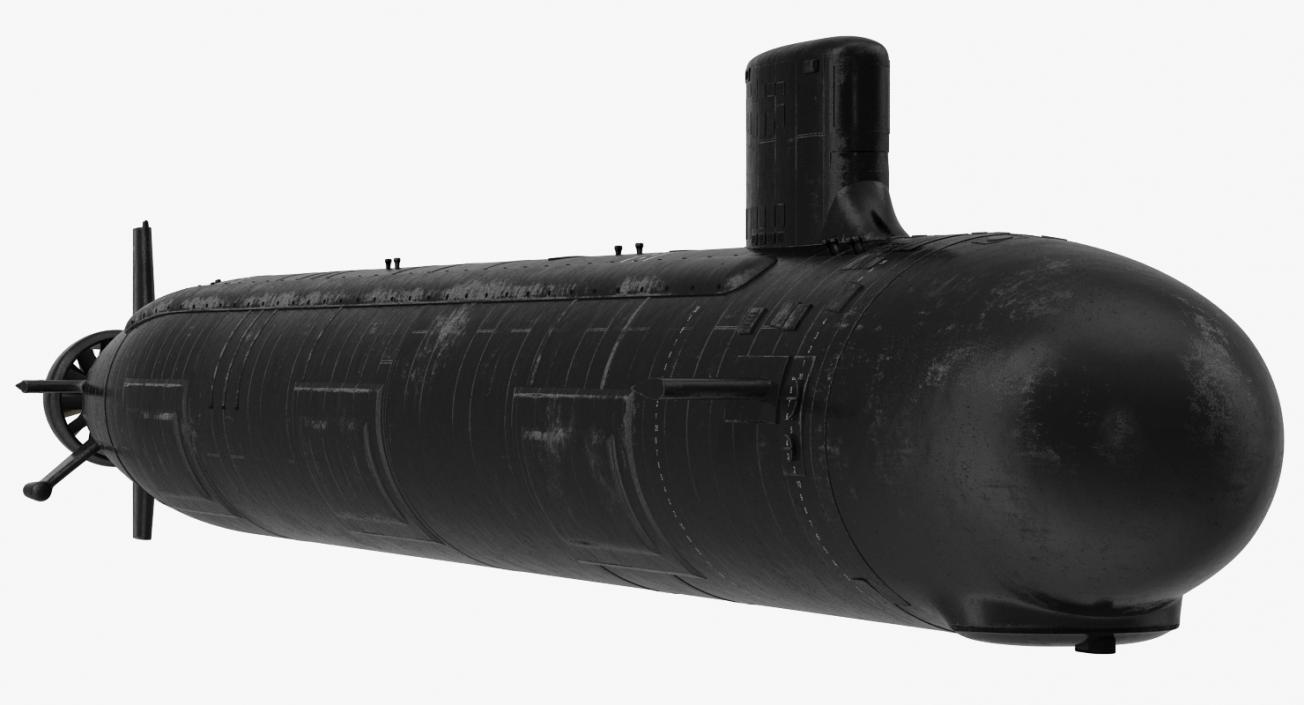 Virginia class Submarine SSN 774 Rigged 3D model