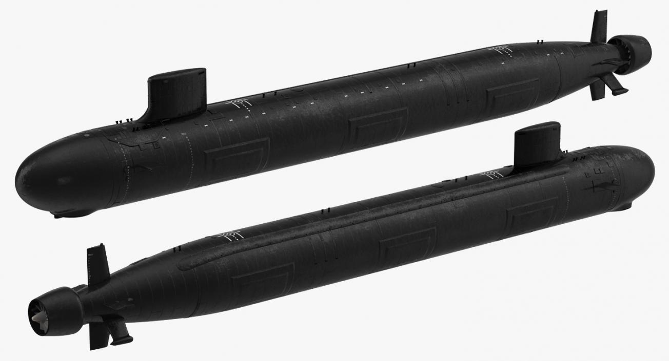 Virginia class Submarine SSN 774 Rigged 3D model