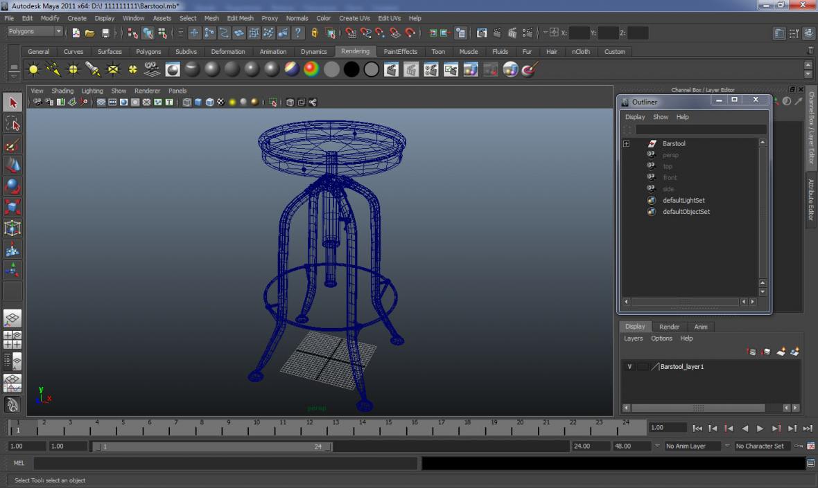 3D model Barstool