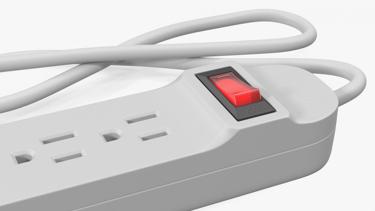 3D model Power Strip 6 Outlet