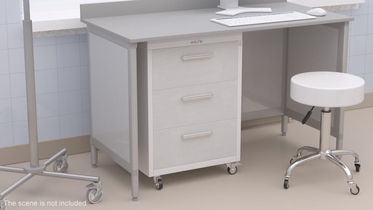 3D model Wheeled Medical Storage Locker