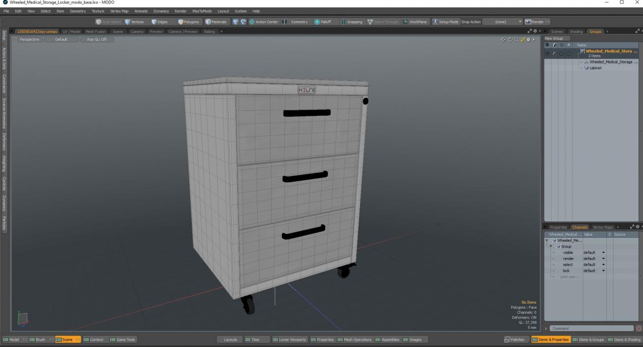 3D model Wheeled Medical Storage Locker