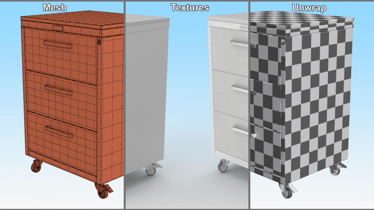 3D model Wheeled Medical Storage Locker