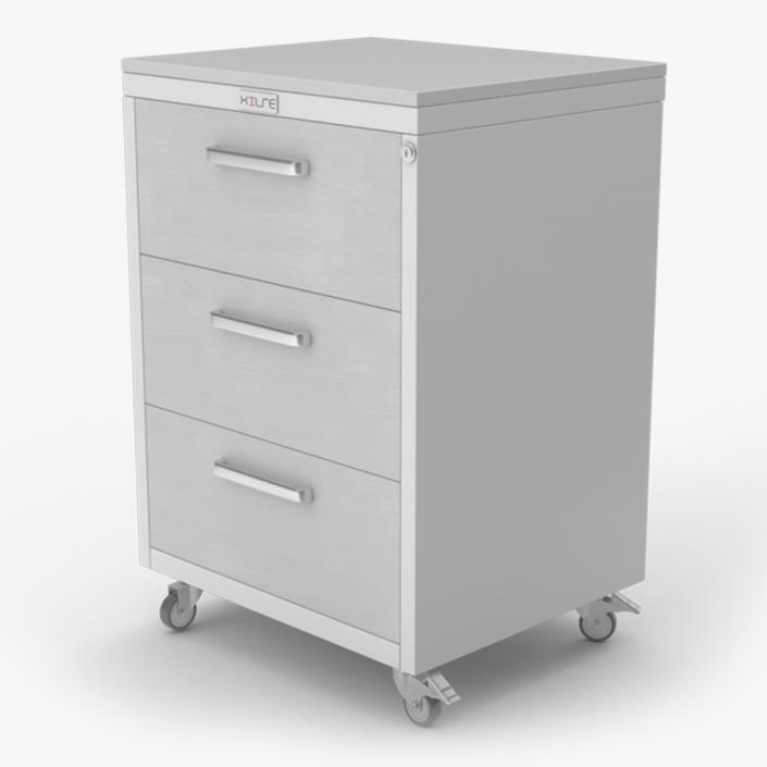 3D model Wheeled Medical Storage Locker