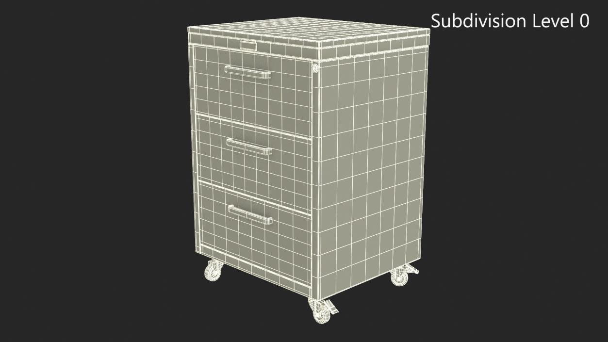 3D model Wheeled Medical Storage Locker