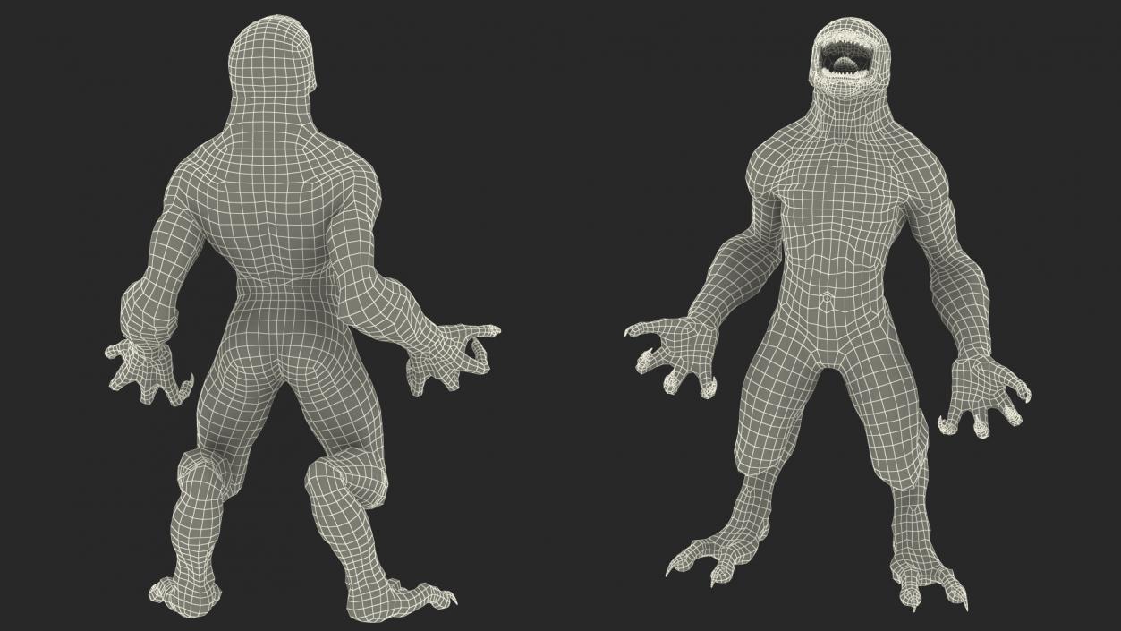 Monster Beast Standing Pose 3D