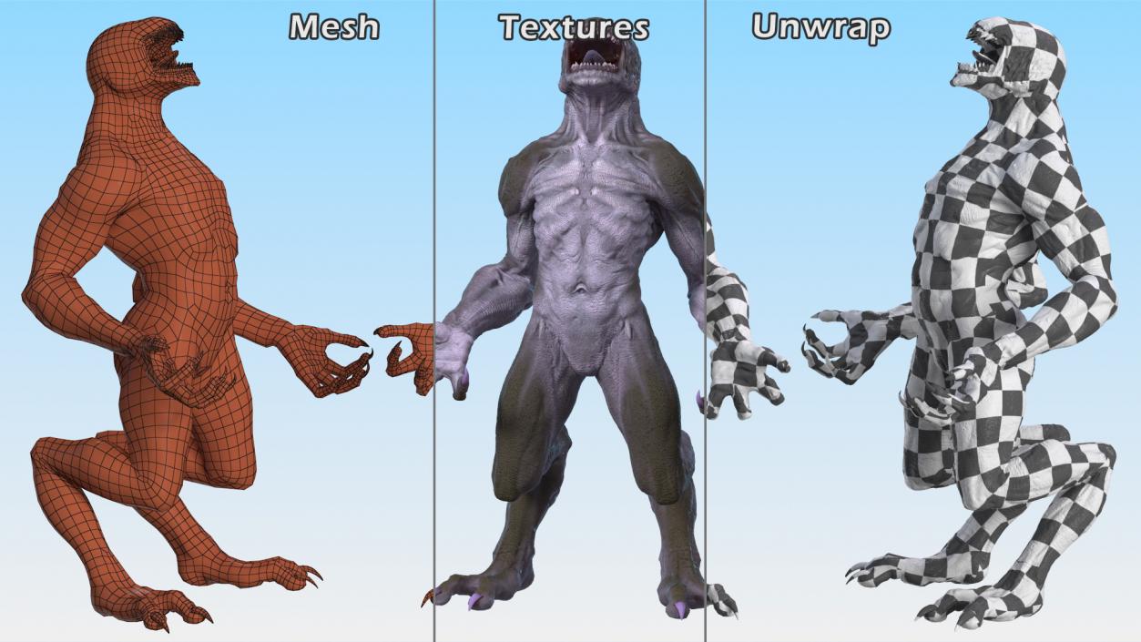 Monster Beast Standing Pose 3D