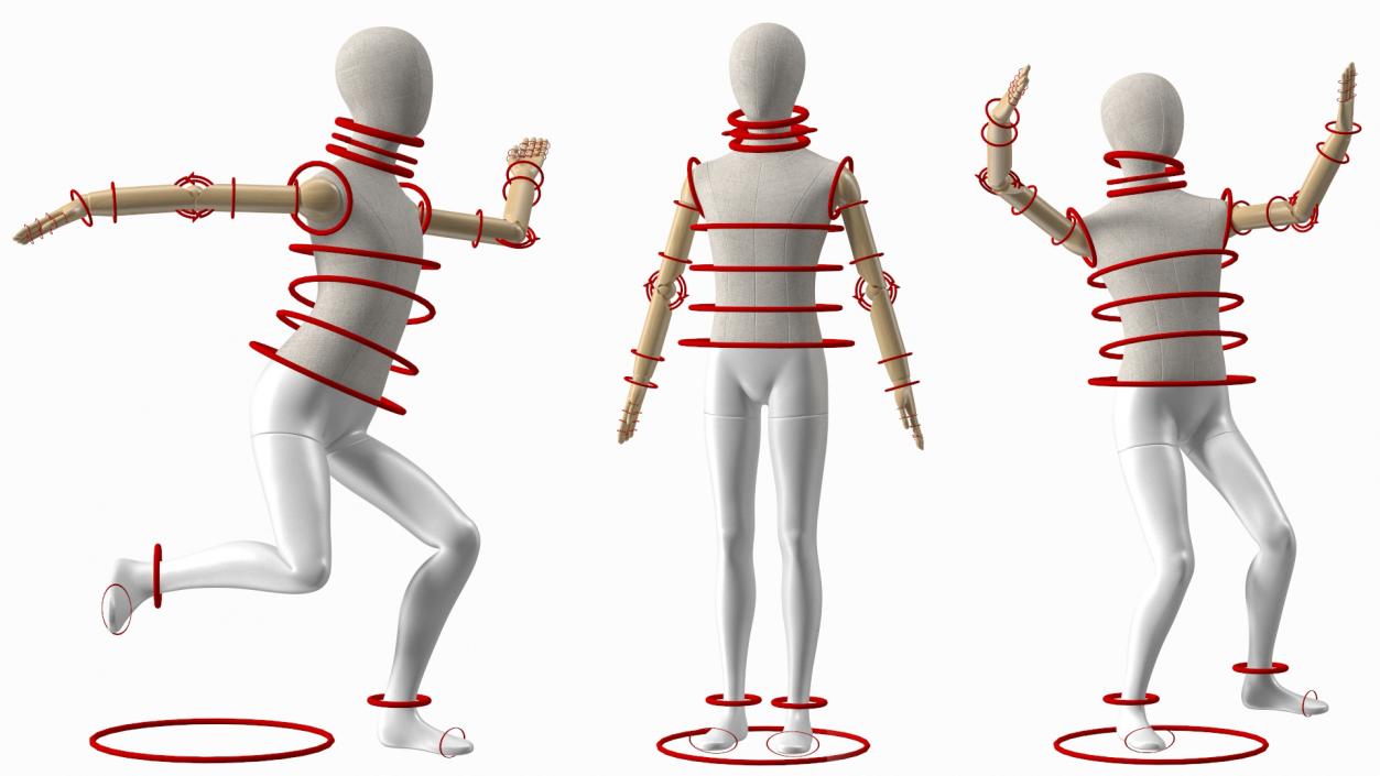 3D Flexible Child Mannequin Rigged