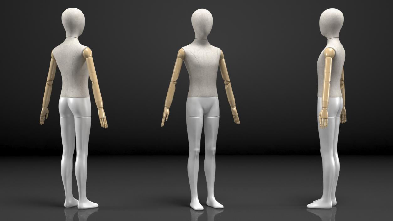 3D Flexible Child Mannequin Rigged