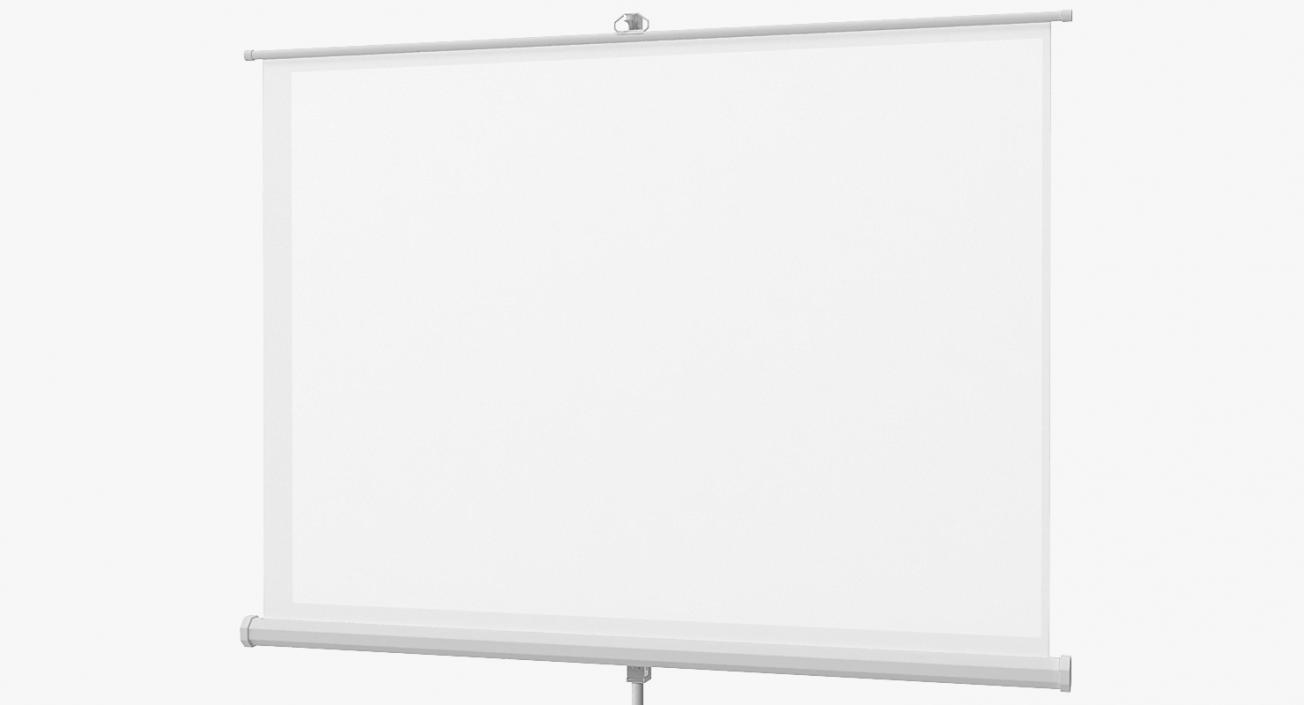 Office Tripod Projection Screen White 3D