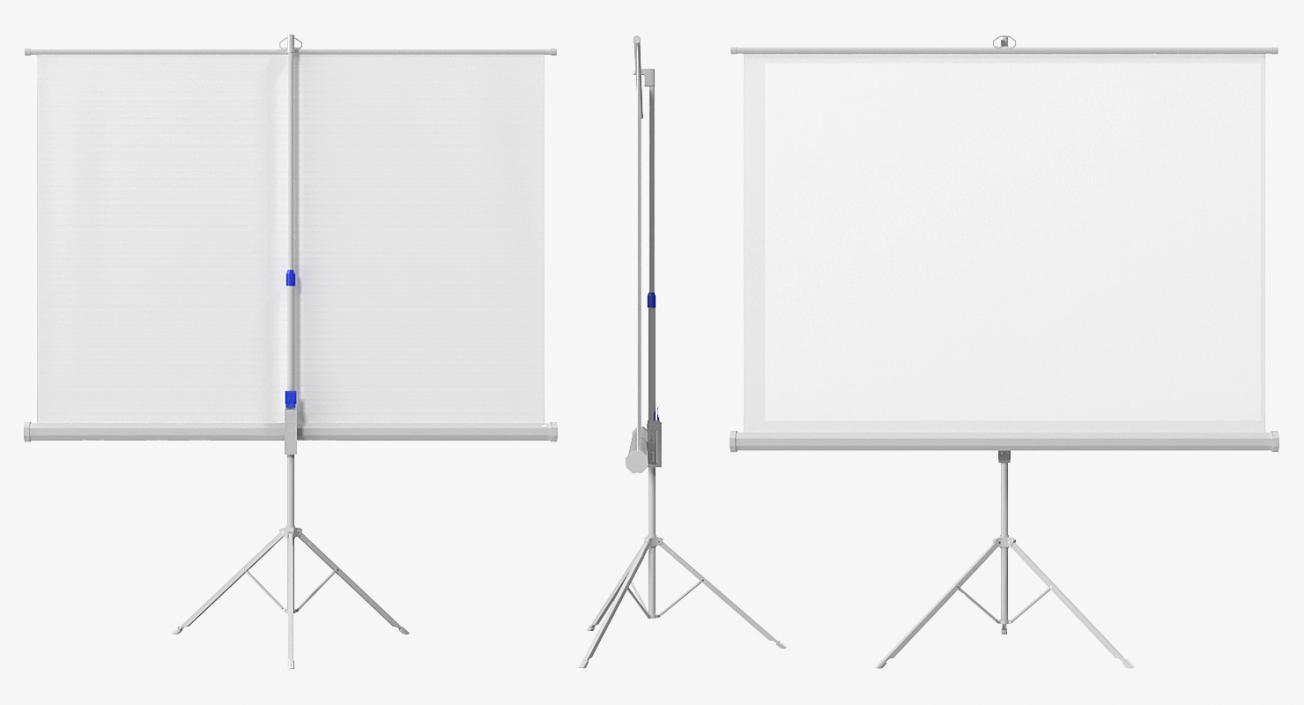 Office Tripod Projection Screen White 3D