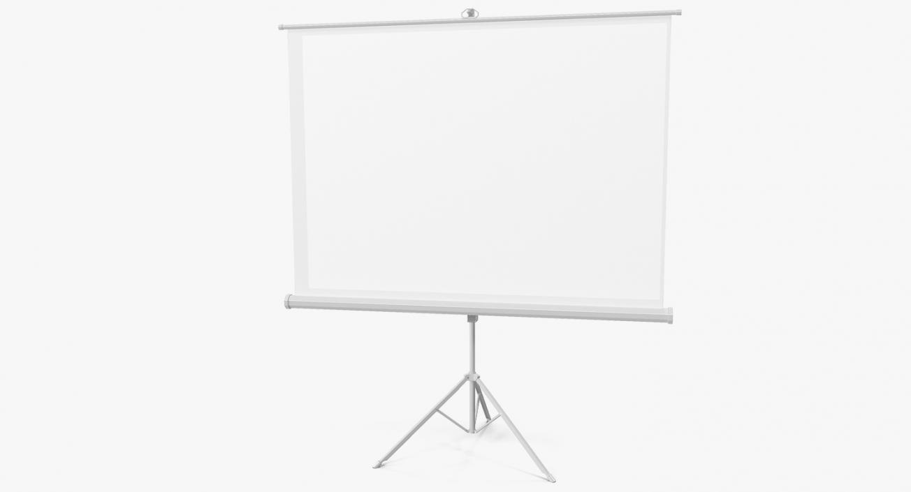 Office Tripod Projection Screen White 3D