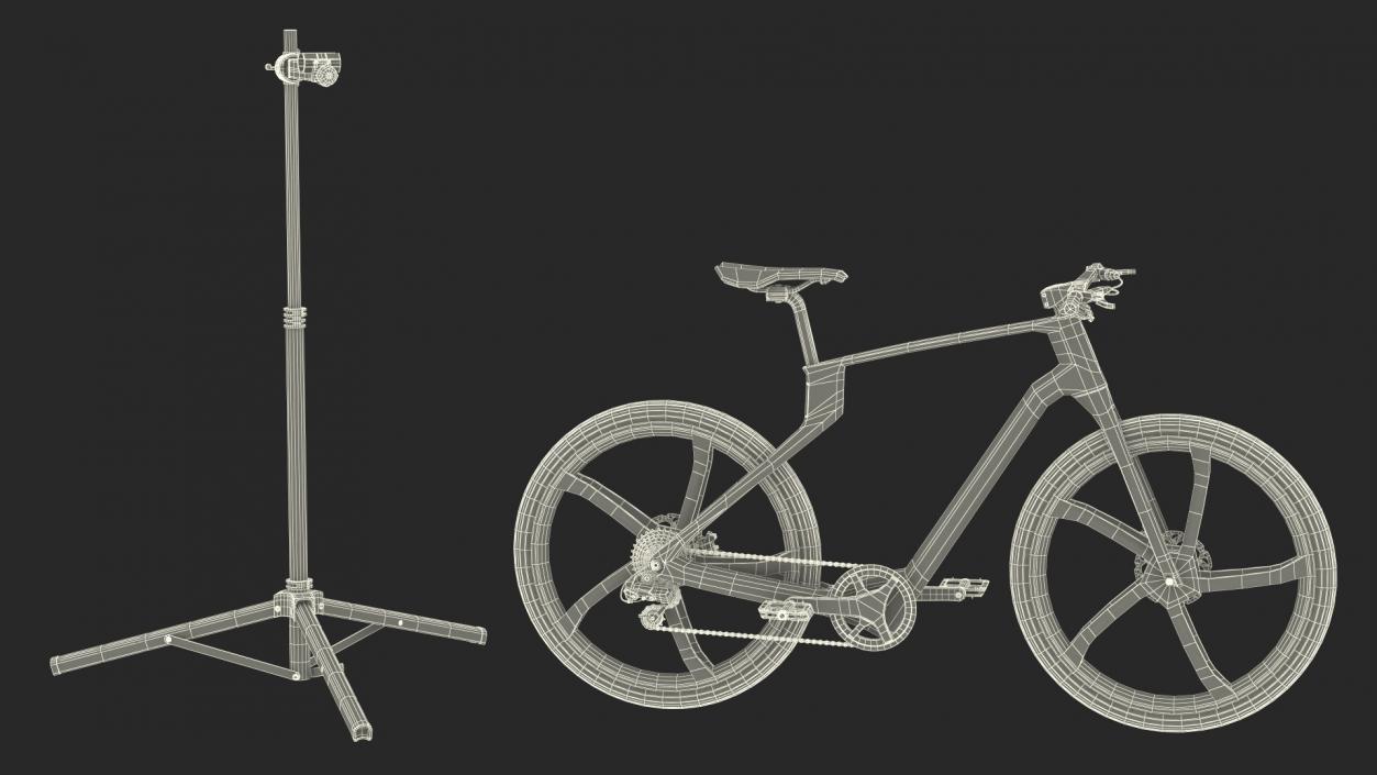 3D model Bike on Repair Stand