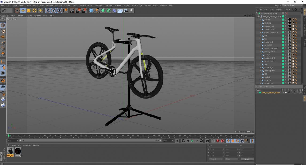 3D model Bike on Repair Stand