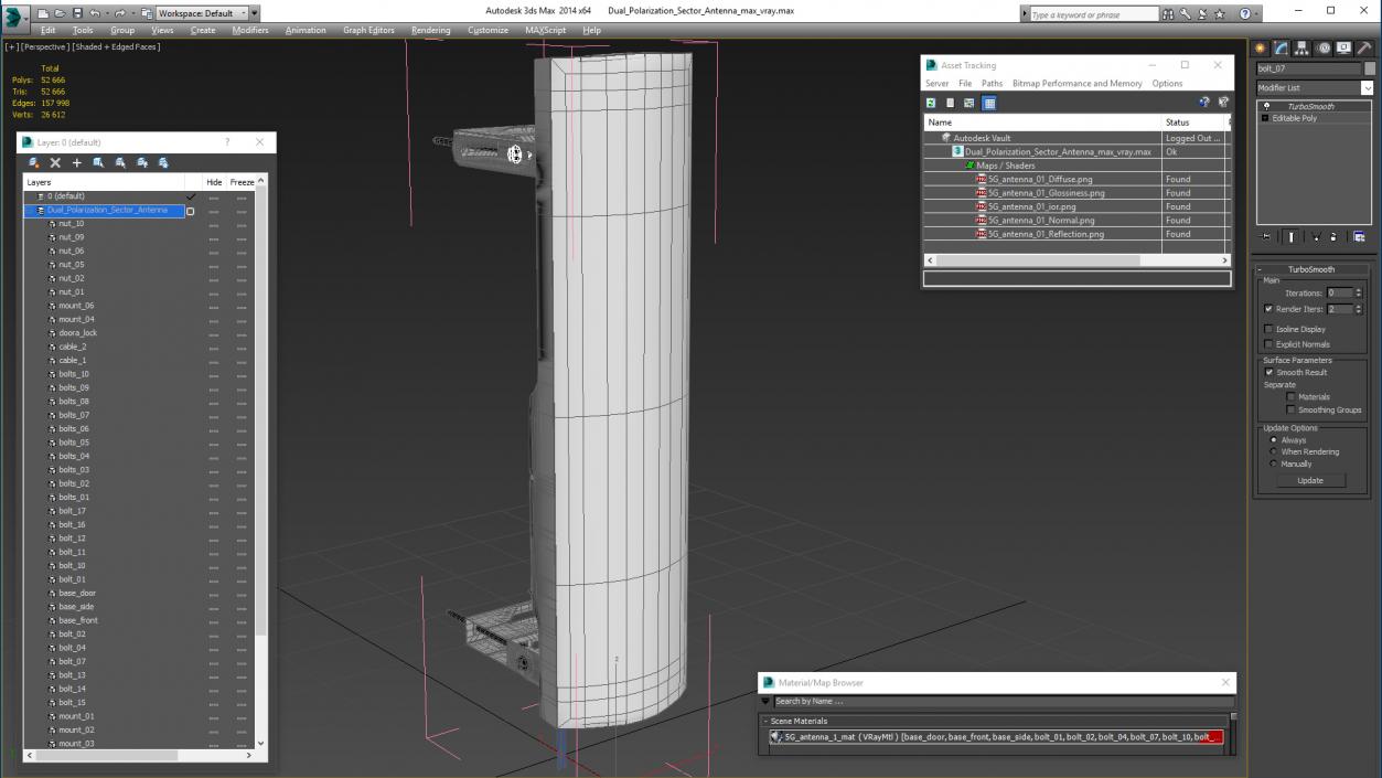 Dual Polarization Sector Antenna 3D