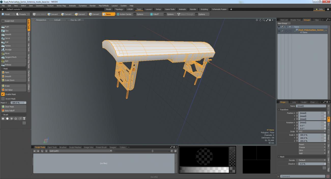 Dual Polarization Sector Antenna 3D