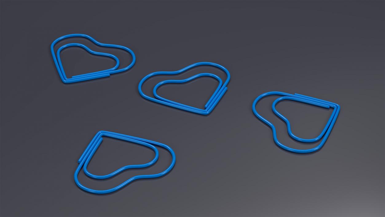 3D Heart Shaped Paper Clip model