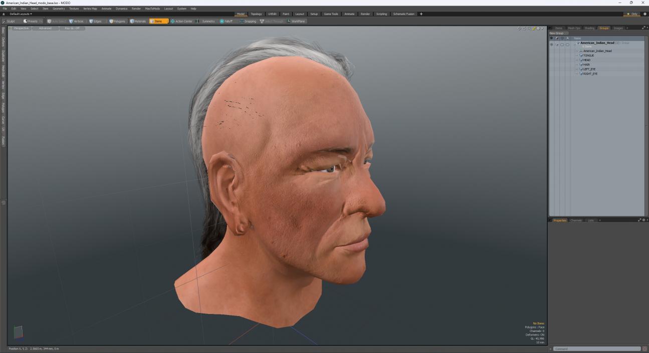 3D model American Indian Head