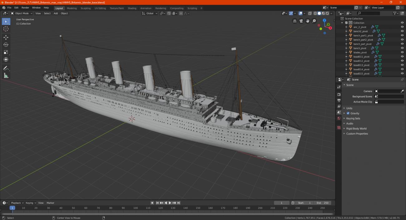 Olympic Ocean Liner 3D model