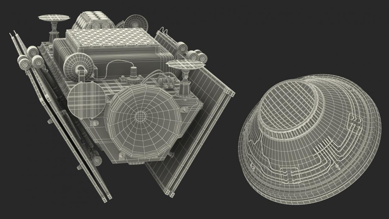 3D model Payload Fairing with Communications Satellite