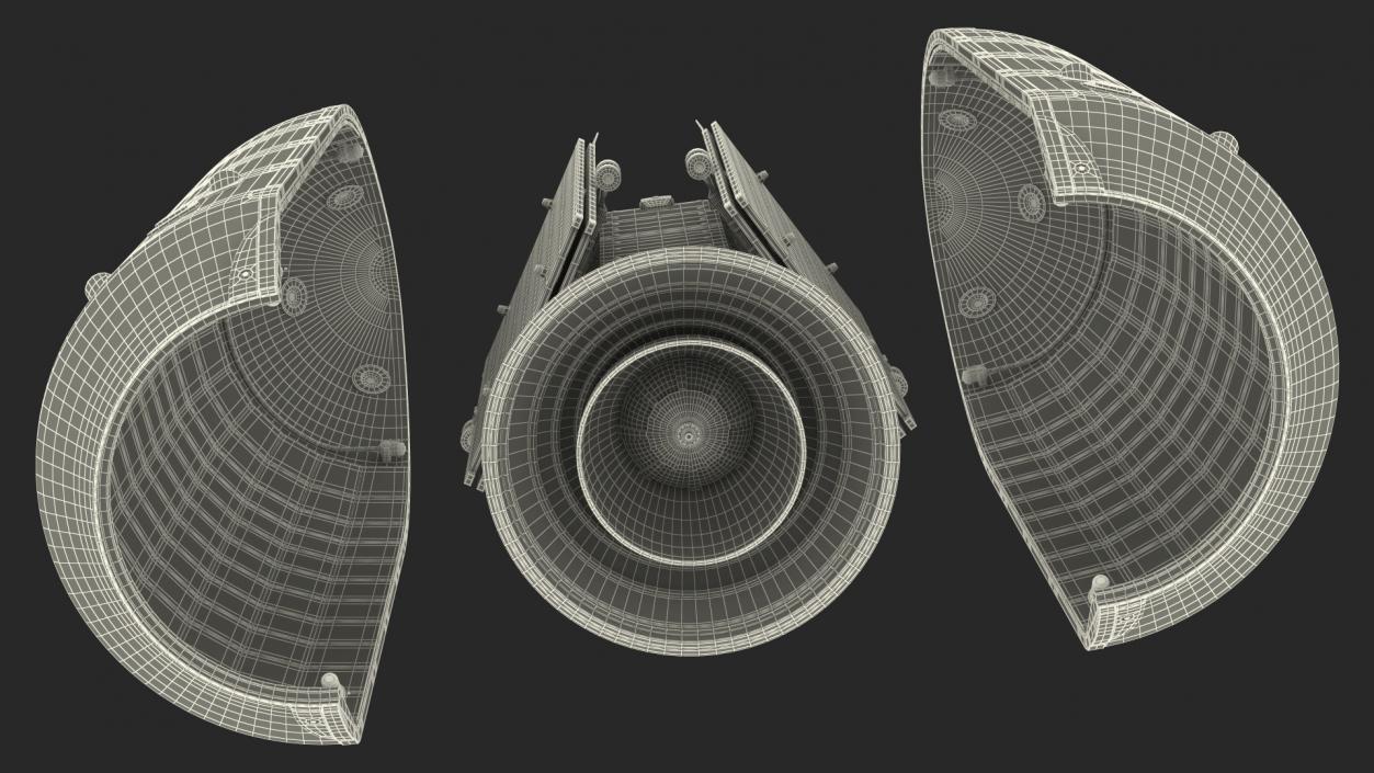 3D model Payload Fairing with Communications Satellite