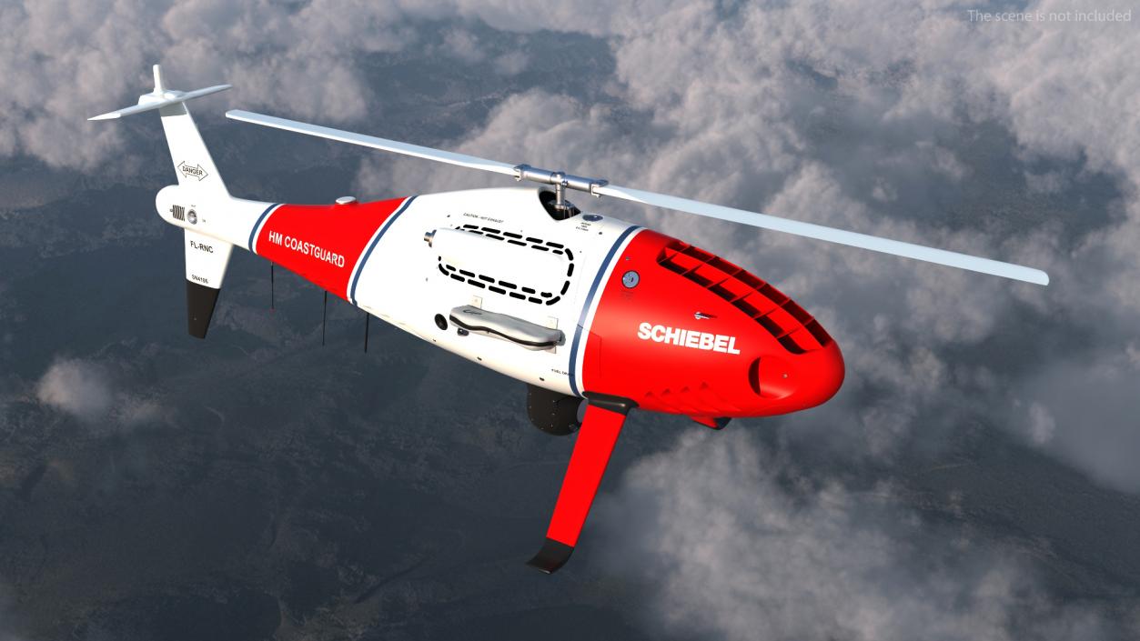 Schiebel Camcopter S100 UAV Coast Guard 3D model