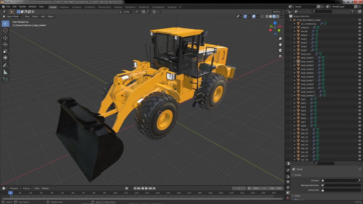 Front End Wheel Loader 3D