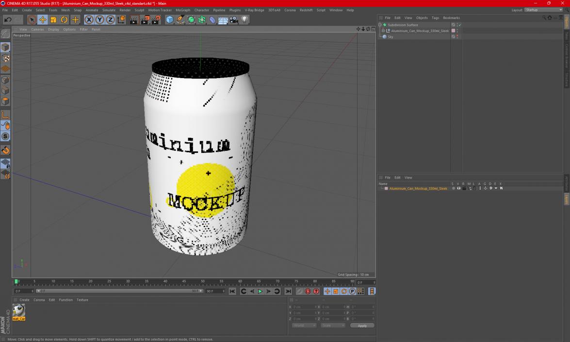 Aluminium Can Mockup 330ml Sleek 3D