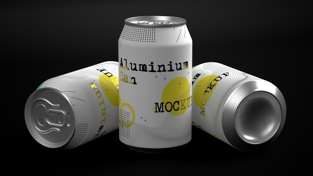 Aluminium Can Mockup 330ml Sleek 3D