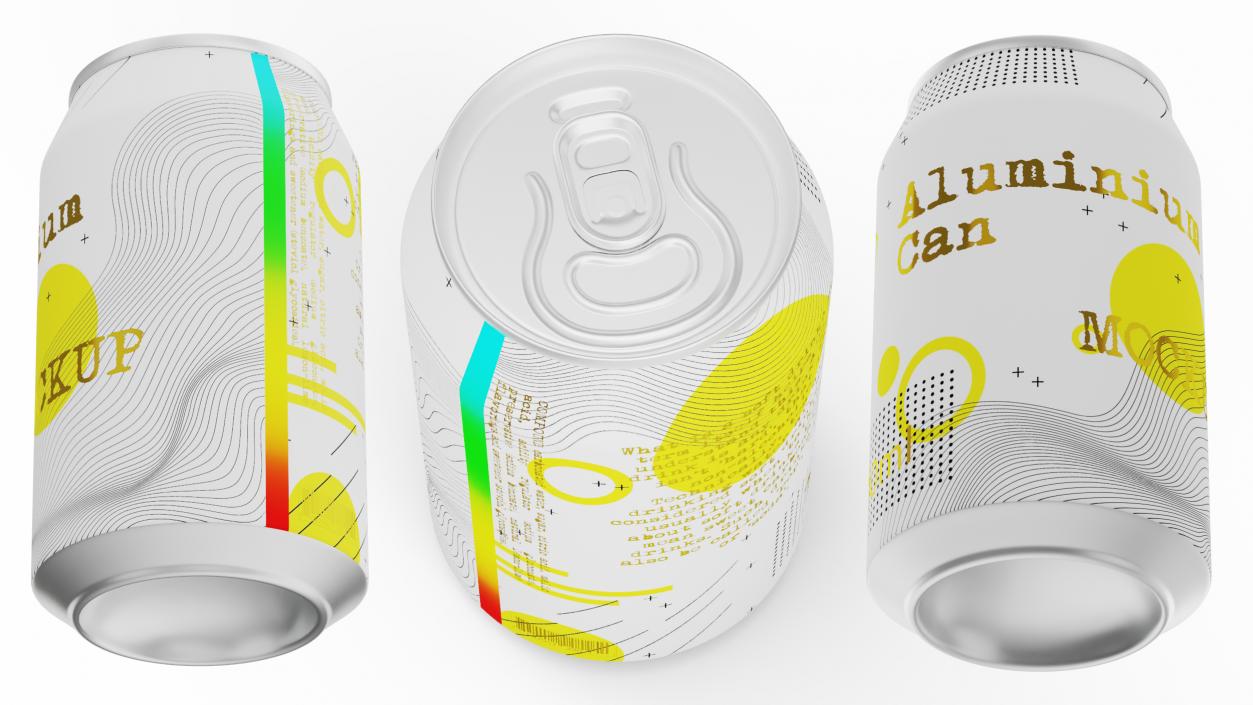 Aluminium Can Mockup 330ml Sleek 3D