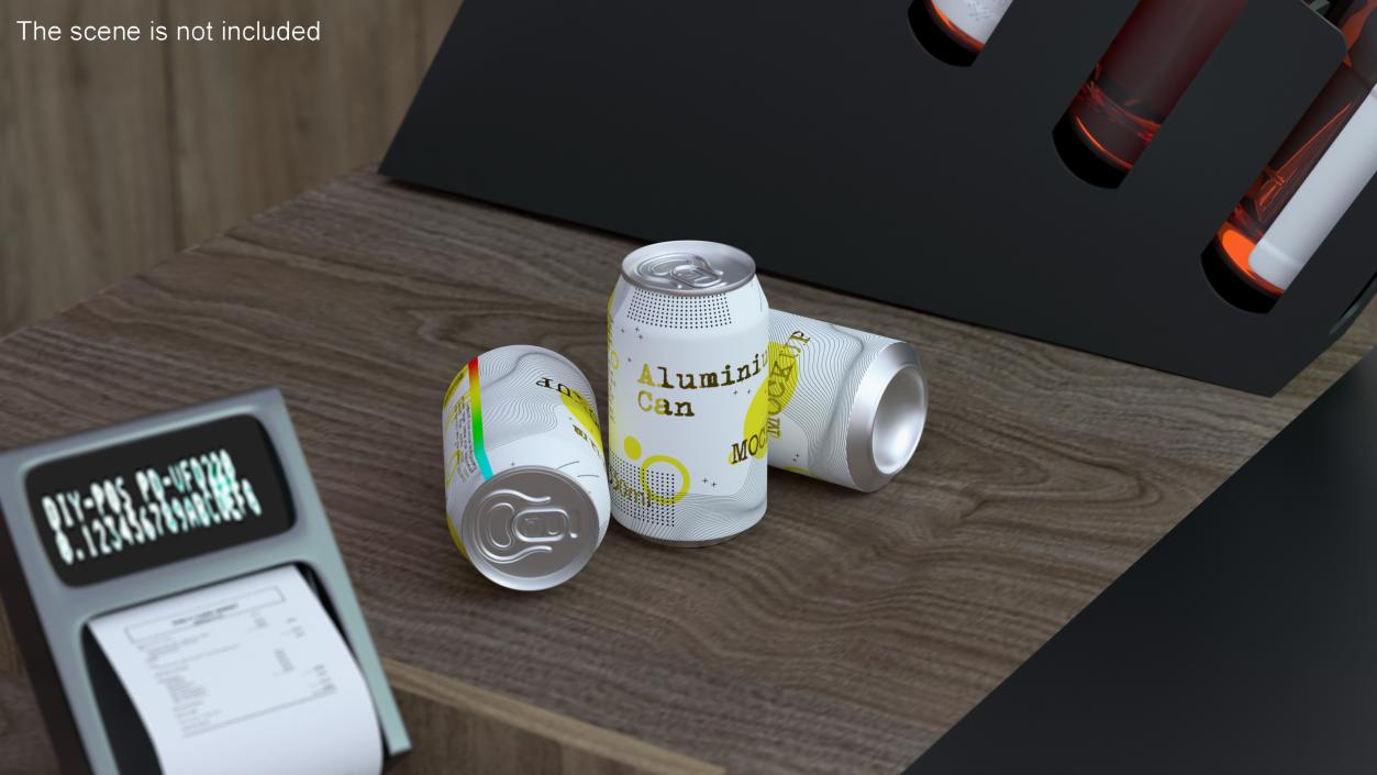 Aluminium Can Mockup 330ml Sleek 3D